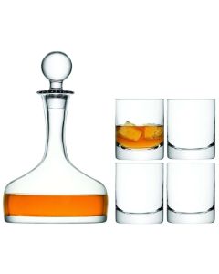 Bar Karaf 1,6 liter met 4 Whisky Glazen 250 ml