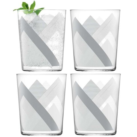 Peaks Tumbler Glas 560 ml Set van 4 Stuks