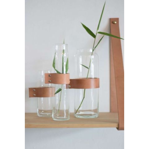 Drinken Waterglas Wrap Me met Lederen Band