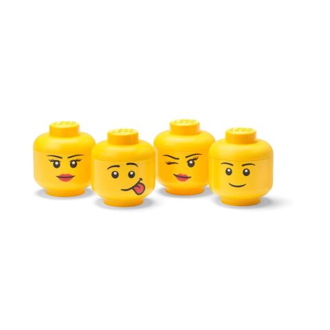 Opbergbox Hoofd Boy Girl Silly Winky Mini Set van 4 Stuks