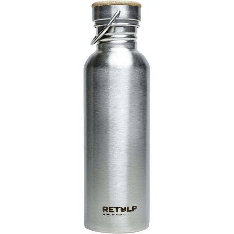 Urban Drinkfles met Bamboe Dop 750 ml Steel