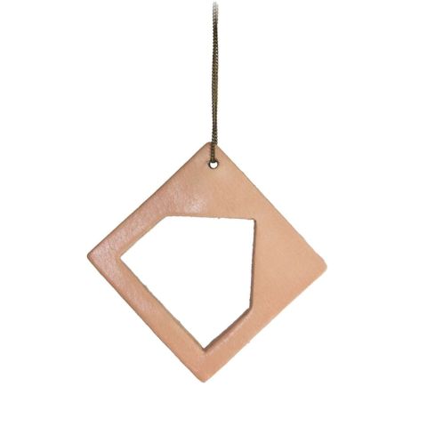 Leer Hanger Huis Vierkant