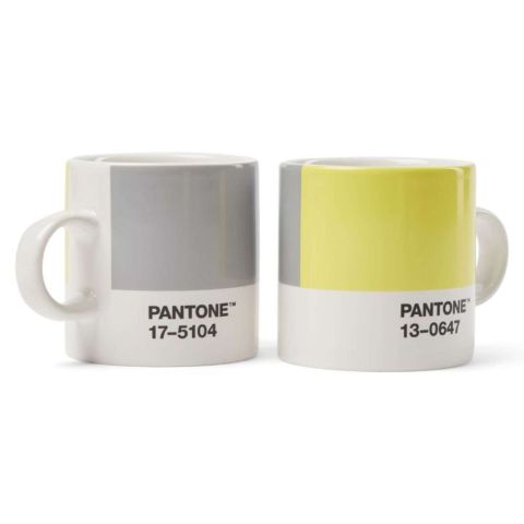 Espressobeker 120 ml - Illuminating 13-0647 & Ultimategray 17-5104