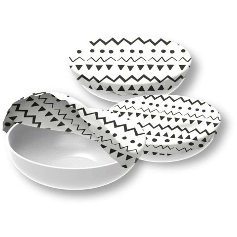 Eco Friendly Afdekhoes voor Schaal Set van 3 Stuks ø 20/25/30 cm Ethno