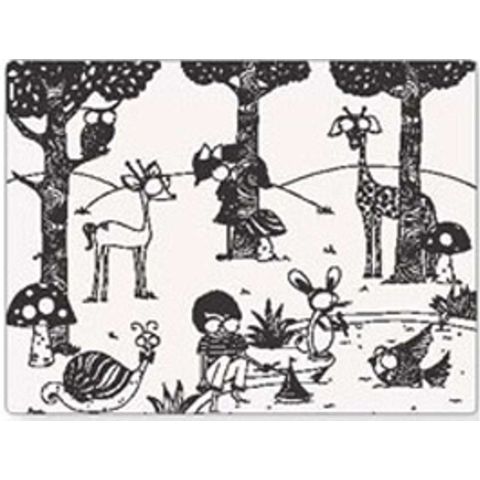 Kinderen Placemat Mark-Mat Day at the Pond Mat + 4 Markers 40 x 32 cm.