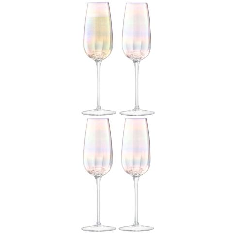 Pearl Champagne Flute 250 ml Set van 4 Stuks