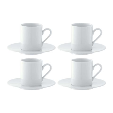 Dine Espressokop en Schotel 90 ml Set van 4 Stuks