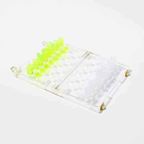 Games Lucite Travel Chess & Checkers