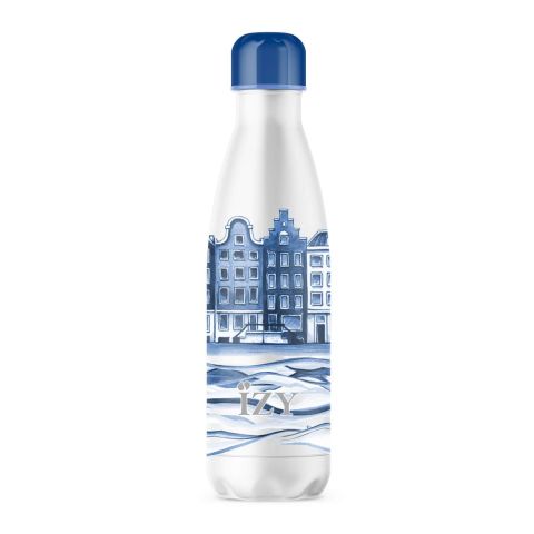 Heinen Delfts Blauw Thermosfles 500 ml Grachtenpand