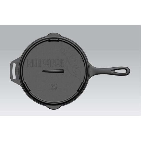 Skillet Gietijzer Deksel ø 25 cm met Grillpatroon
