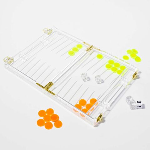 Games Lucite Travel Backgammon