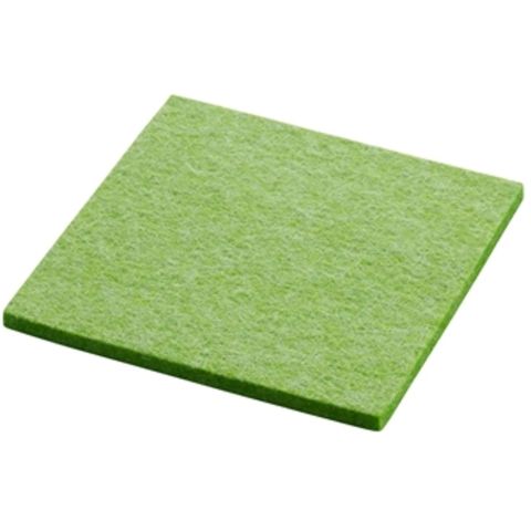 Onderzetter Vilt Vierkant 10x10 cm. Jelly green mel.