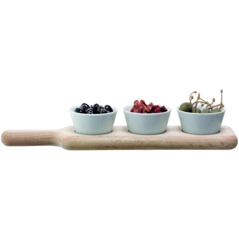 Paddle Tapasset met Serveerplank Set van 3 Stuks
