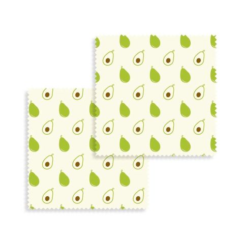Bijenwasdoek Avocado Set van 2 Stuks