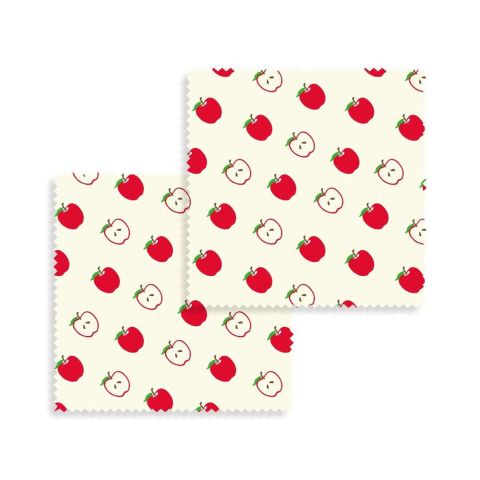 Bijenwasdoek Appel Set van 2 Stuks