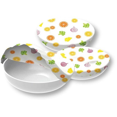 Eco Friendly Afdekhoes voor Schaal Set van 3 Stuks ø 20/25/30 cm Fruit & Vegetable