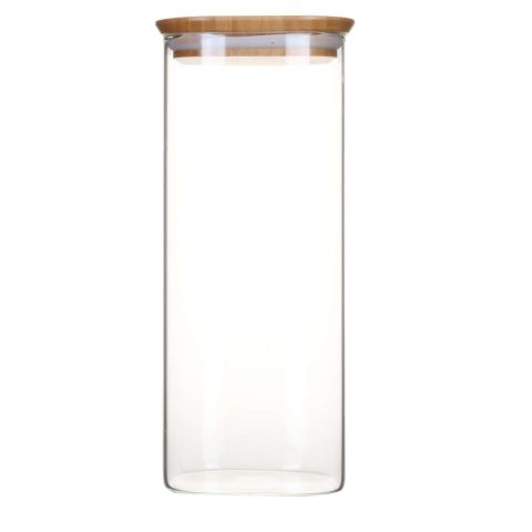 Voorraadpot Rond met Bamboe Deksel 2,2 liter