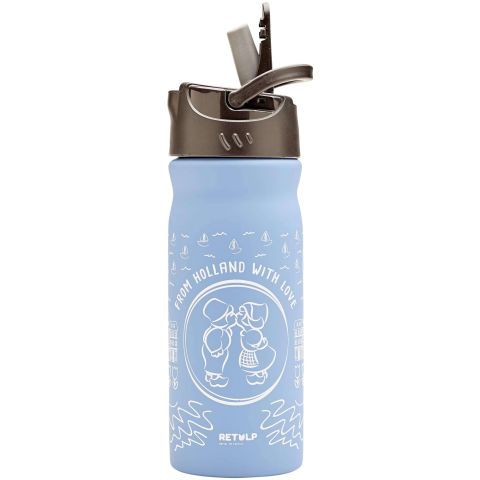 Dutchies Dutch Kiss Drinkfles met Rietje 400 ml