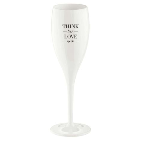 Superglas Cheers No. 1 Champagneglas Think Less Love More