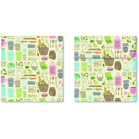 Lunchzak Zero Waste Set van 2 Stuks