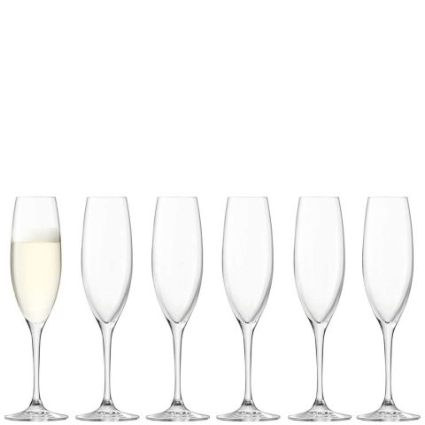 Uno Champagne Flute 225 ml Set van 6 Stuks