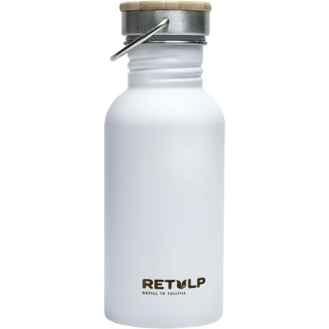 Urban Drinkfles met Bamboe Dop 500 ml Chalk White