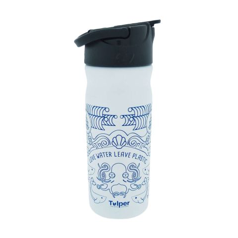 Dutchies Drinkfles met Rietje 400ml White Ocean