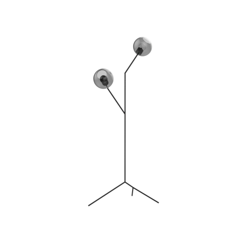 Vloerlamp Branch Zwart/Transparant