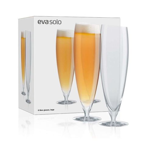 Glas Bier Groot 500 ml Set van 6 Stuks