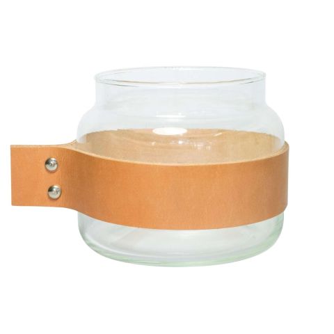Drinken Waterglas Wrap Me met Lederen Band