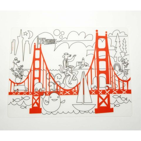 Kinderen Placemat Mark Matz Fun on the Golden Gate 40 x 32 cm.