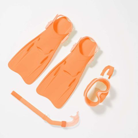 Kids Swimtime Snorkelset Neon Coral Marble 6-9 Jaar