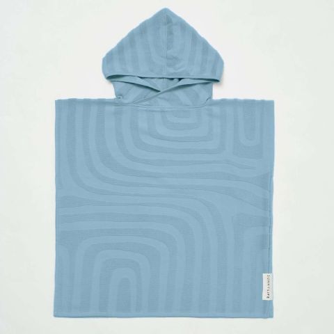 Kids Swimtime Terry Beach Handdoek met Capuchon Surf-Blue 6-9 Jaar