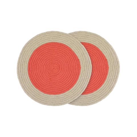 Placemat Raspberry Katoen Set van 2 Stuks